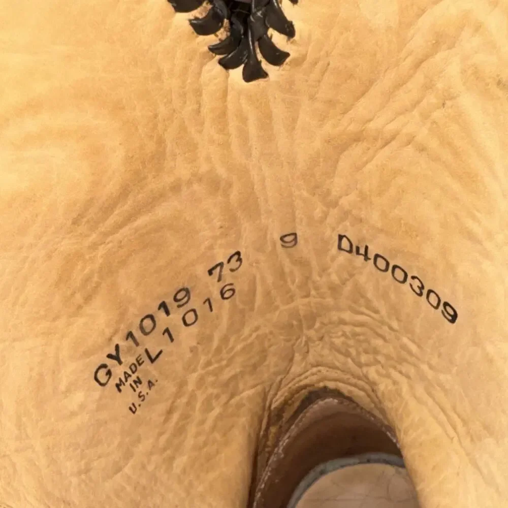 Men's Lucchese 9D Pirarucu Cowboy Boots 9 Worn Made In USA
